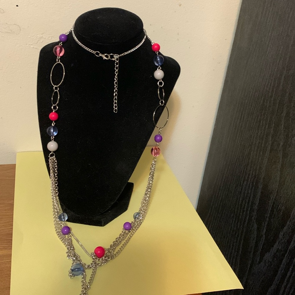 Beautiful long necklace, jewelry, 39”